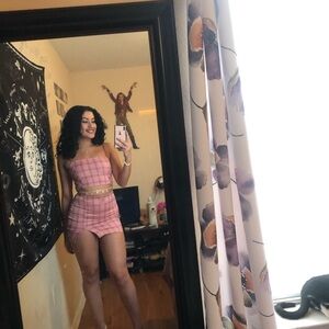 Plaid Pink Two Piece Set